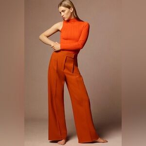 2 pairs of Zara Orange & Black Wide Leg Pants Sz XS